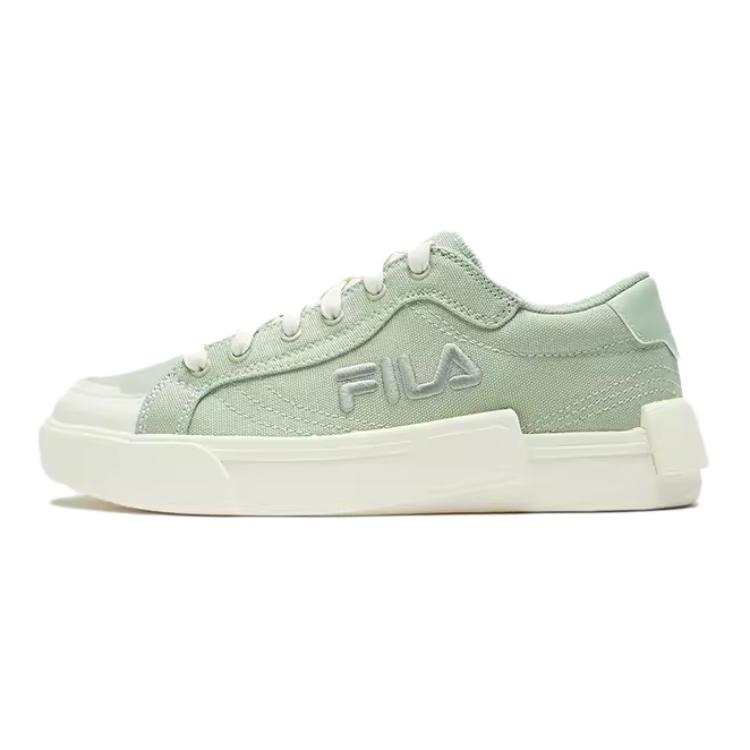 FILA KIDS Abrasion Resistant Breathable Support Low top Kids' Skateboarding Shoes White Green