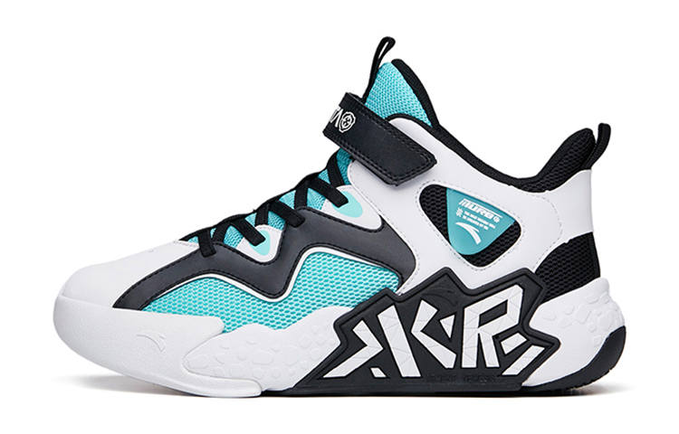 Antakids Anta Cement Killer Anti Kick Cushioning Anti Kick Cushioning Mid top Performance Basketball Shoes White Black Green