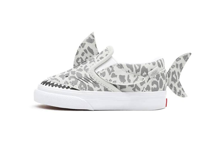 Vans Abrasion Resistant Breathable Low top Skateboard Shoes Gray White Infant And Toddler