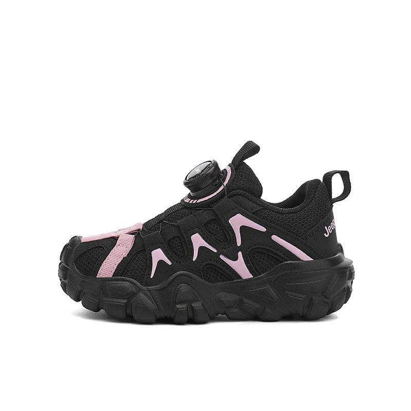 Jeep Low top Kids' Running Shoes Obsidian Black/Light Pink Kids'