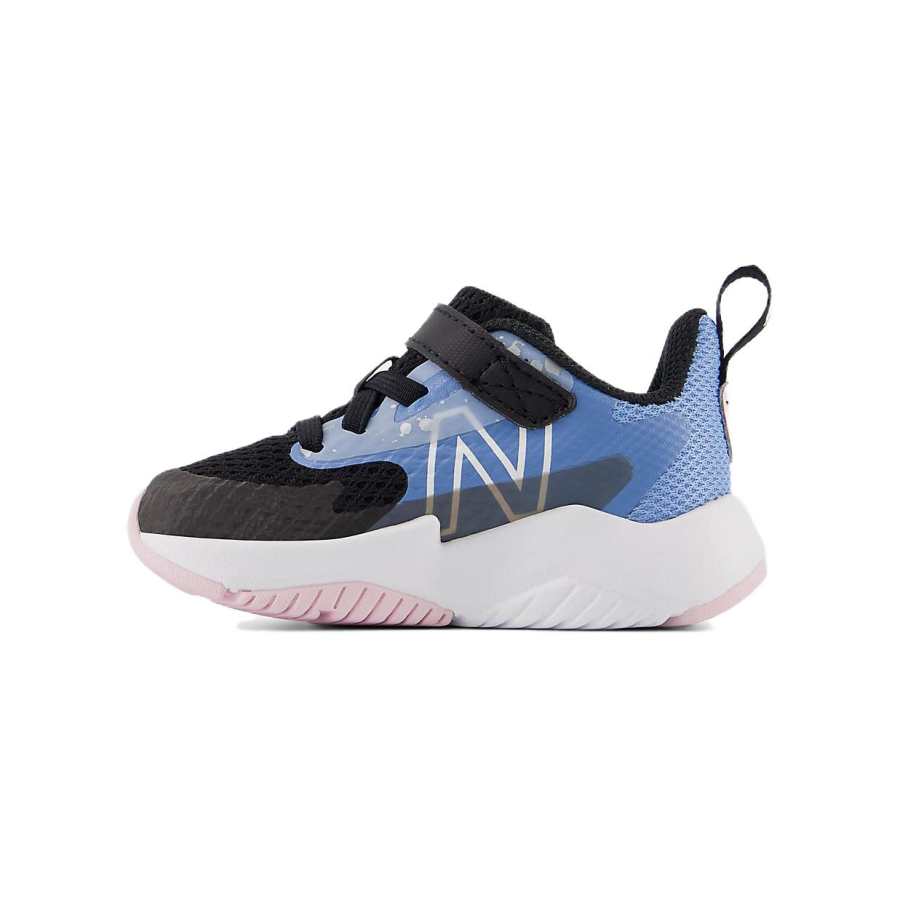 New Balance Baby New Balance NB Rave Run V2 Bungee Lace With Top Strap Comfortable Low top Toddler Shoes Black Blue Pink