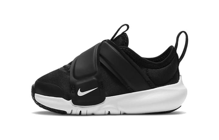 Nike Nike Flex Advance Slip Resistant Cushioning Abrasion Resistant Low top Running Shoes Black White Infant And Toddler