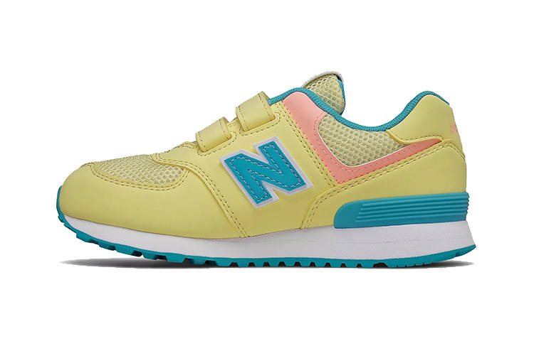 New Balance New Balance NB 574 Comfortable And Breathable Kids Lifestyle Shoes Yellow Blue Children Aged 3 7 Years Old