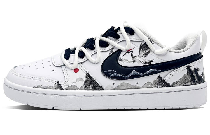 Nike Nike Court Borough Crane Crossing Cloud Mountain Synthetic Leather Versatile Lightweight Cushioning Low top