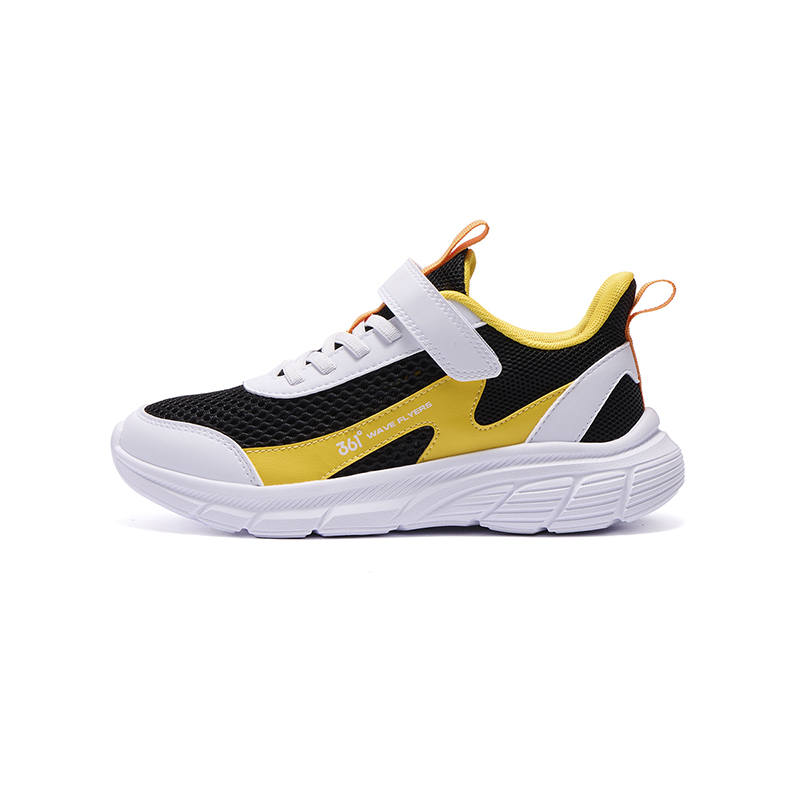 361°KIDS Running Shoes Black White Yellow Teenagers