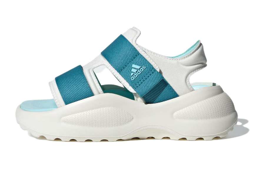 Adidas Adidas Mehana Cushioning Abrasion Resistant Cushioning, Wear Resistant Children's Sandals White Green Kids'