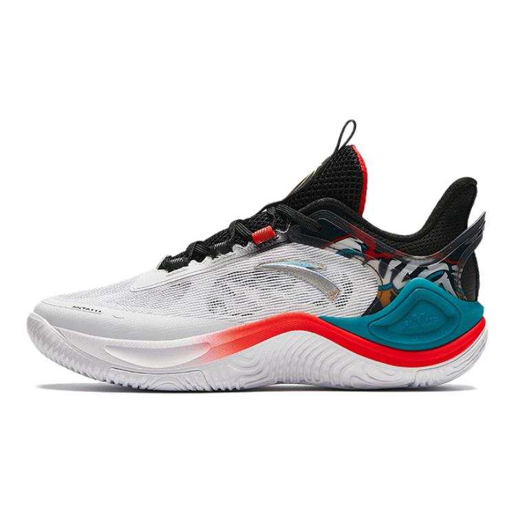 Antakids Slip Resistant Cushioning Low top Children's Basketball Shoes White Black Green Kids'