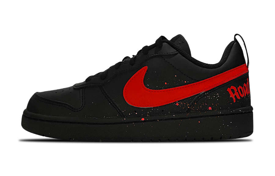 Nike Nike Court Borough Low top Kids' Skateboarding Shoes Black Red Teenagers