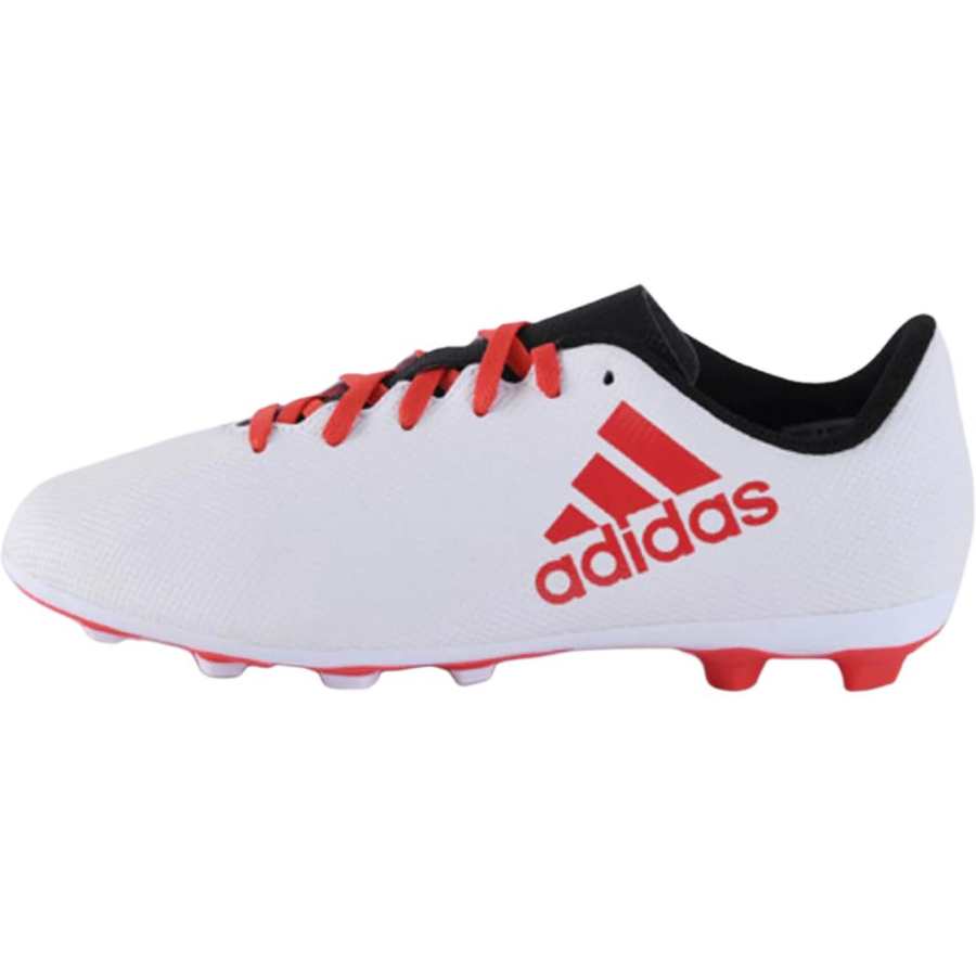 Adidas Adidas X 17.4 Slip Resistant Abrasion Resistant Slip Resistant Abrasion Resistant Low top Kids' Soccer Shoes White Red