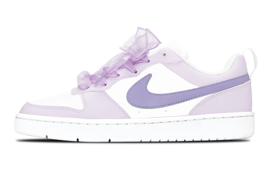 Nike Nike Court Borough Low 2 Slip Resistant And Breathable Low top Kids' Skateboarding Shoes Lavender Teenagers