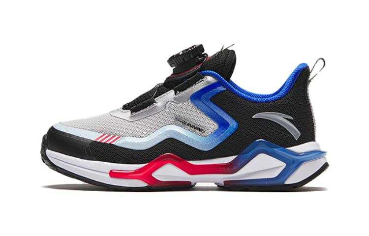 Antakids Slip Resistant Abrasion Resistant Low top Kids' Running Shoes Silver Black Blue Children Aged 3 7 Years Old