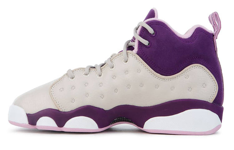 Jordan Jordan Jumpman Team II Mid top Basketball Shoes Gray Purple Unisex