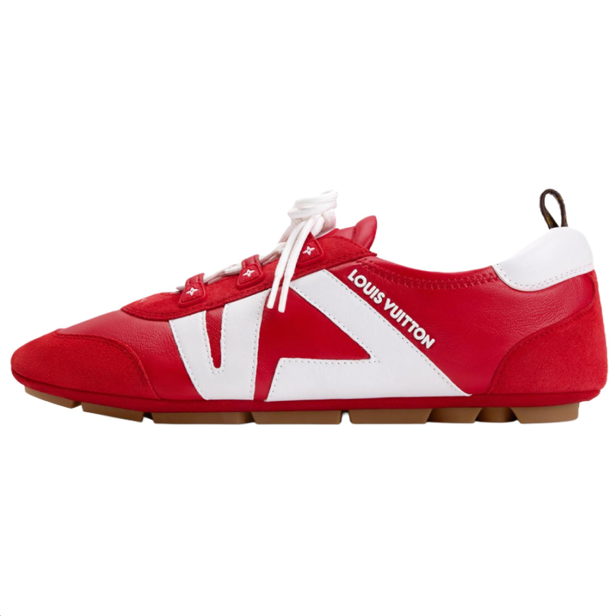 LOUIS VUITTON Sneakerina Sheepskin Low top Casual Shoes Women's Red