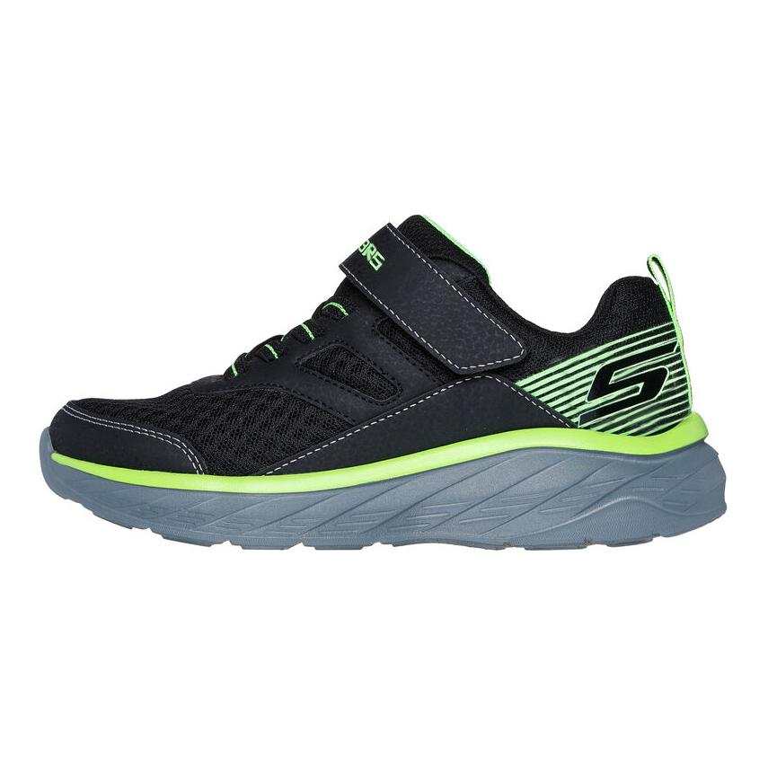Skechers Kids BOYS Synthetic Leather Slip Resistant Abrasion Resistant Low top Kids' Running Shoes Black Green Kids'