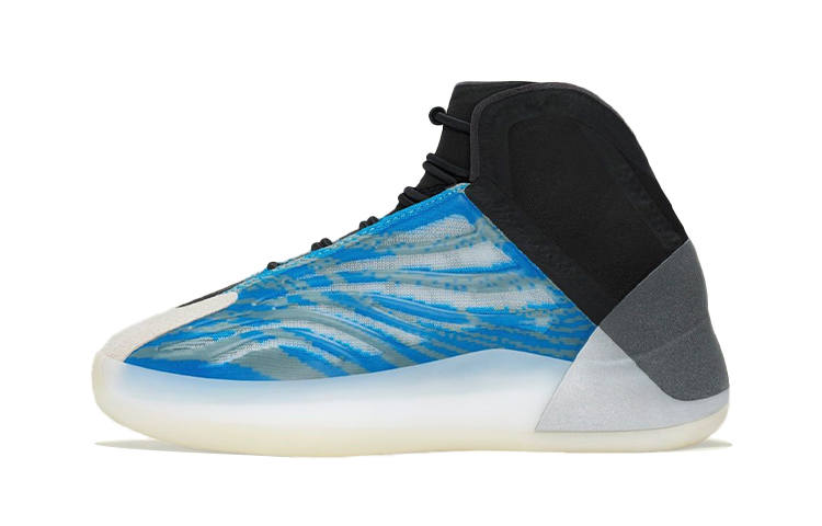 Adidas Originals Yeezy QNTM Frozen Blue' High top Basketball Shoes Blue Children Aged 3 7 Years Old