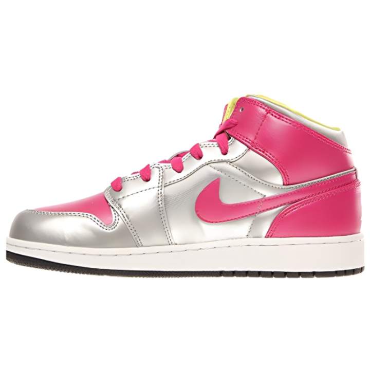 Jordan Jordan 1 Mid Metallic Silver Fusion Pink