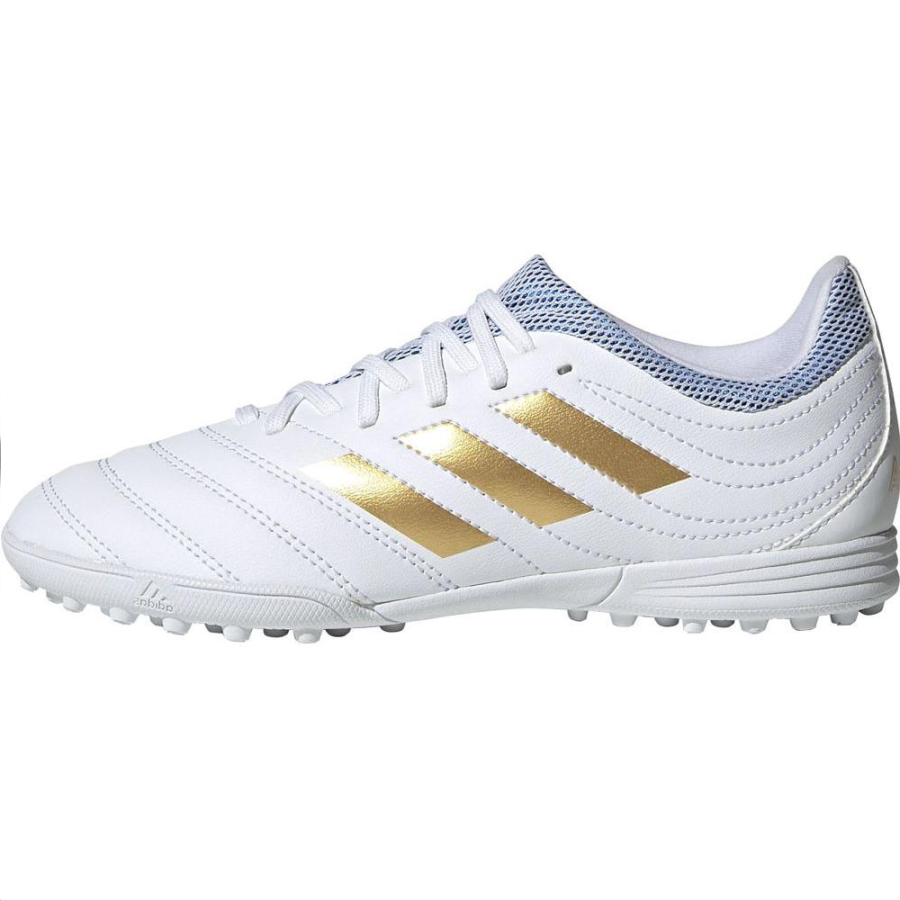 Adidas Adidas Copa 19.3 Synthetic Leather Slip Resistant Abrasion Resistant Low top Kids' Soccer Shoes White Kids'