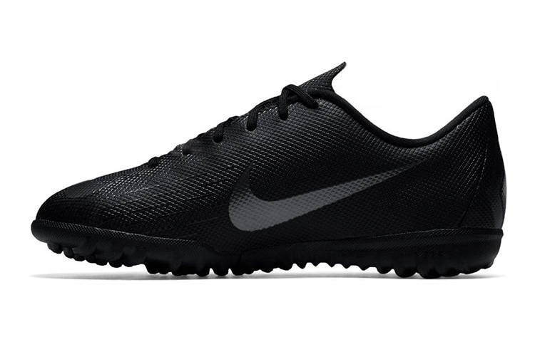Nike Nike JR VAPORX 12 ACADEMY TF Slip Resistant Cushioning Abrasion Resistant Low top Kids' Soccer Shoes Black Kids'