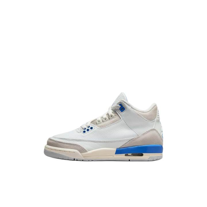 Jordan Jordan Air Jordan 3 Lucky Mid top Basketball Shoes White Blue Unisex