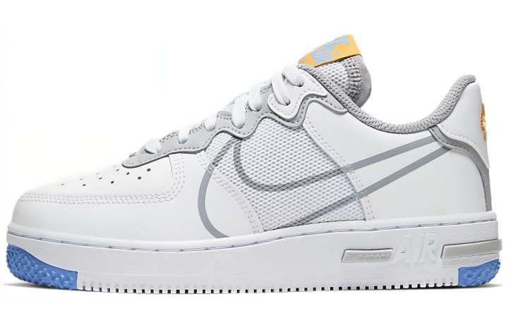 Nike Nike Air Force 1 Low React SU White Light Smoke Grey GS