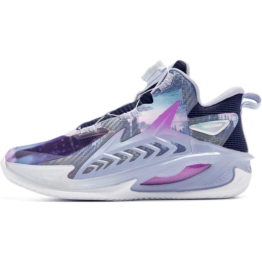 QIAODAN Mid top Basketball Shoes Blue Teenagers