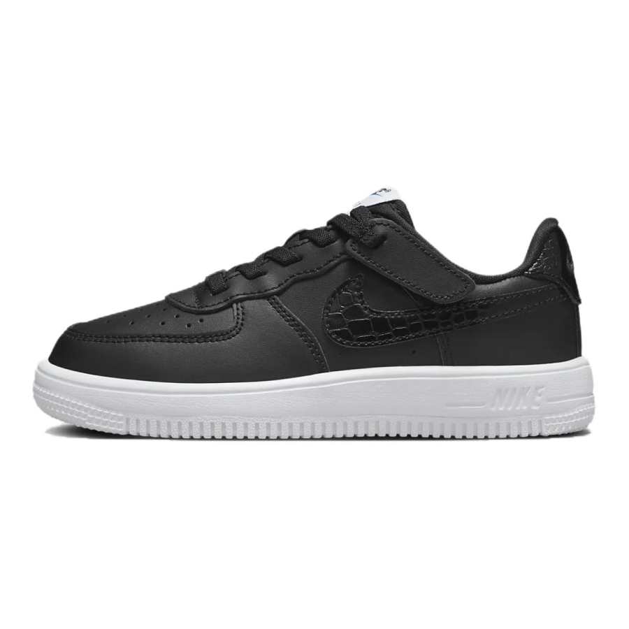 Nike Nike Air Force 1 Slip Resistant Abrasion Resistant Low top Kids' Skateboarding Shoes Black Children Aged 3 7 Years Old