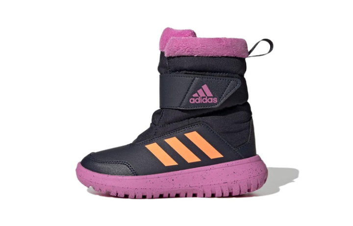 Adidas Adidas WINTERPLAY Crew Snow Boots Black Purple Kids'