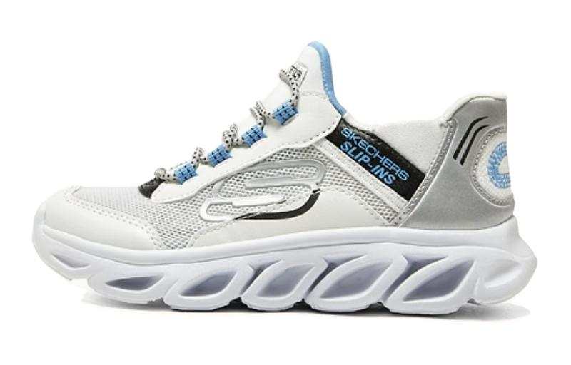 Skechers Hands Free Slip Ins Cushioning Abrasion Resistant Breathable Low top Kids Lifestyle Shoes White Teenagers