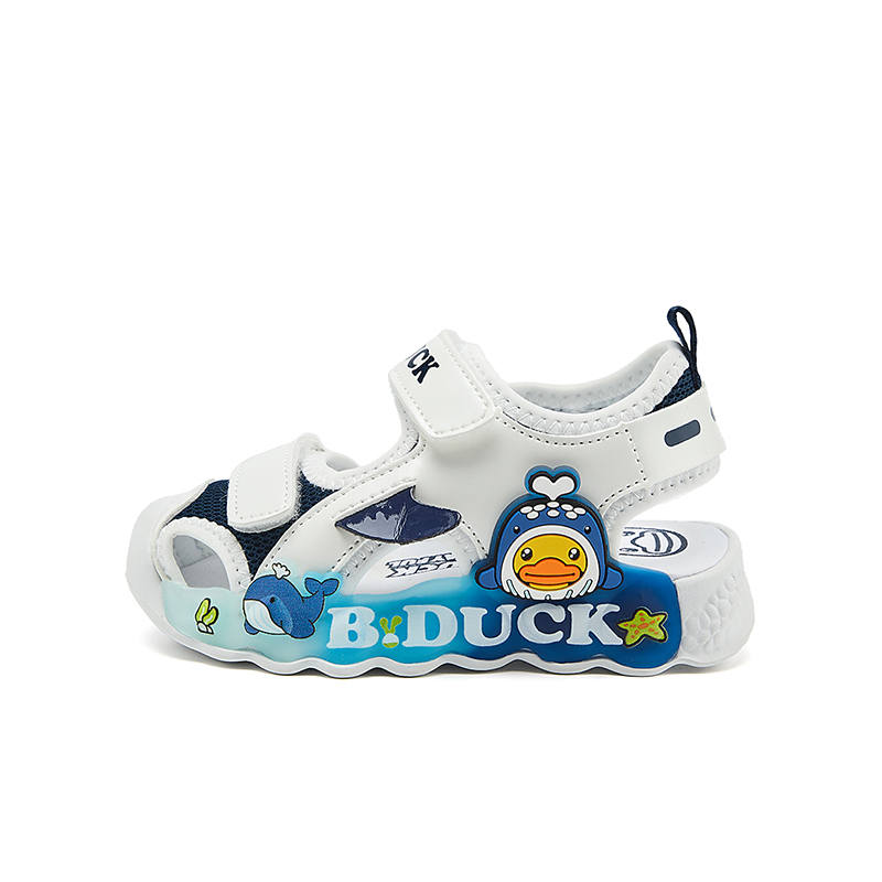 B.Duck Yellow Duck Abrasion Resistant Breathable Lightweight Cushioning Children's Sandals Children Aged 3 7 Years Old