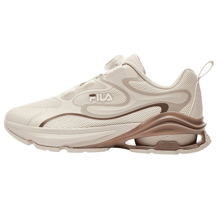 FILA KIDS Rebound And Wear resistant Low top Kids Lifestyle Shoes White Sand Gray Kids'