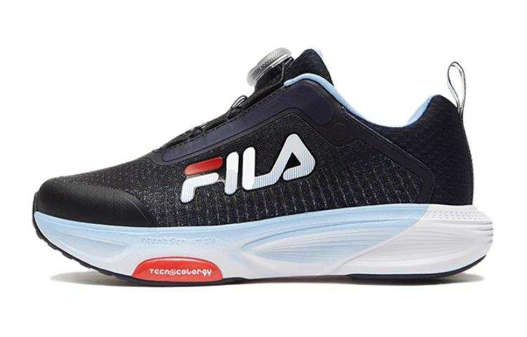 FILA KIDS Slip Resistant Abrasion Resistant Slip Resistant Abrasion Resistant Low top Kids Lifestyle Shoes Black