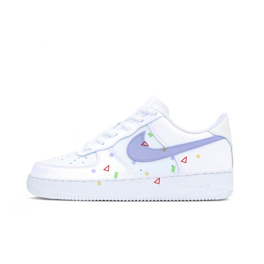 Nike Nike Air Force 1 Synthetic Leather Slip Resistant Cushioning Abrasion Resistant Low top Kids' Skateboarding Shoes White