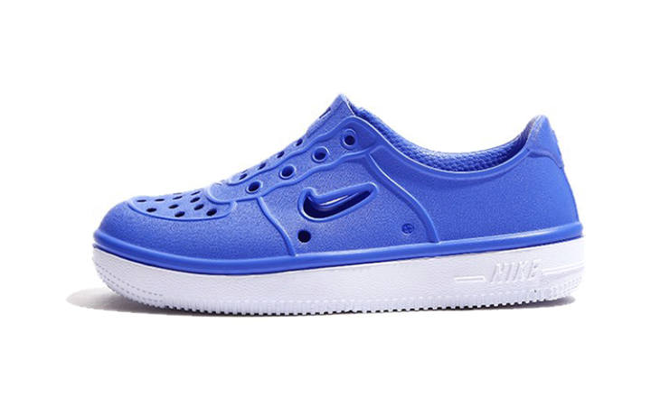 Nike Nike Air Force 1 Low top Kids' Skateboarding Shoes Blue White Children Aged 3 7 Years Old