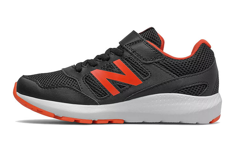 New Balance New Balance NB 570 Cushioning Abrasion Resistant Breathable Low top Kids Lifestyle Shoes Black Orange Kids'