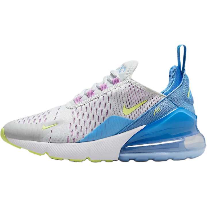 Nike Nike Air Max 270 Low top Running Shoes Pure White/Dark Purple Red/Blue/Light Lemon Unisex
