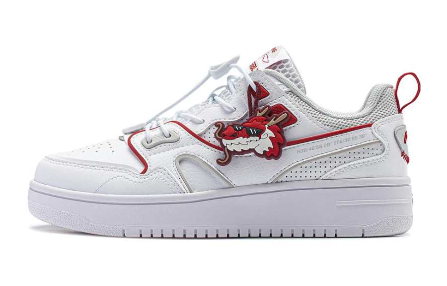 Li-Ning YOUNG Li Ning YOUNG Synthetic Leather Low top Casual Shoes White Unisex