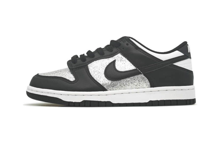 Nike Nike Dunk Leather Slip Resistant Abrasion Resistant Low top Kids' Skateboarding Shoes Black Teenagers