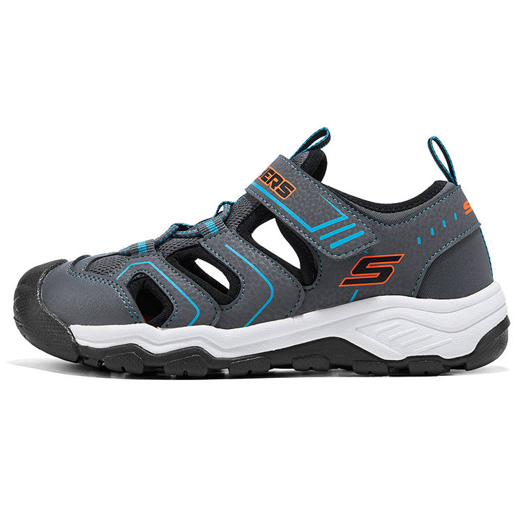 Skechers Kids Slip Resistant, Abrasion Resistant, Breathable, And Quick Dry Low top Children's Sandals Charcoal/Black