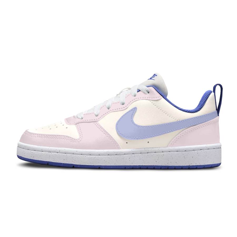 Nike Nike Court Borough Low Recraft Anti Slip Wear Resistant Low Top Kids' Skateboarding Shoes Pink Purple Teenagers