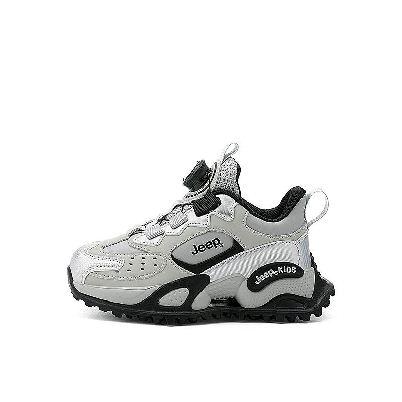 Jeep Abrasion Resistant Abrasion Resistant Kids' Running Shoes Starry Sky Gray Silver Kids'