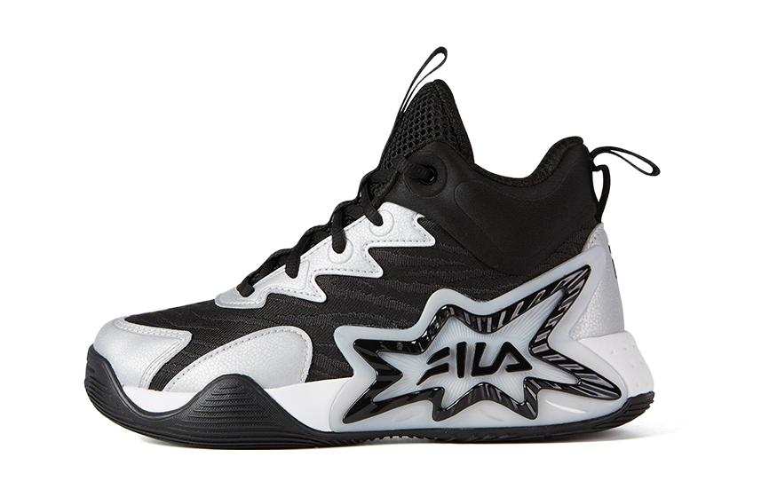 FILA KIDS Versatile Rebound Low top Children's Basketball Shoes Black Gray Teenagers