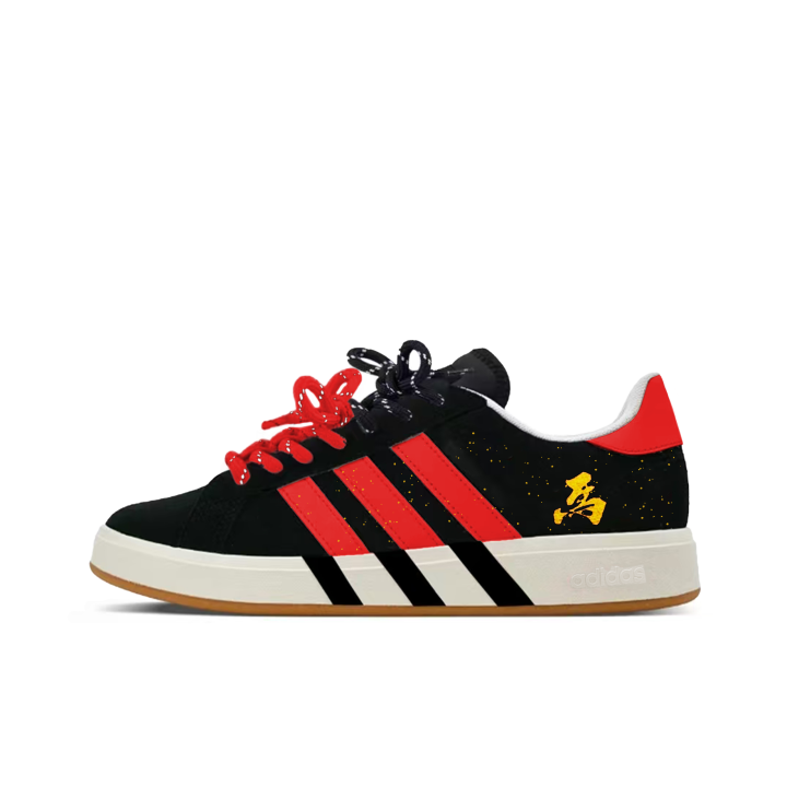 Adidas Adidas Grand Court Base 00s Instant Prosperity Synthetic Leather, Split Cow Leather Abrasion Resistant