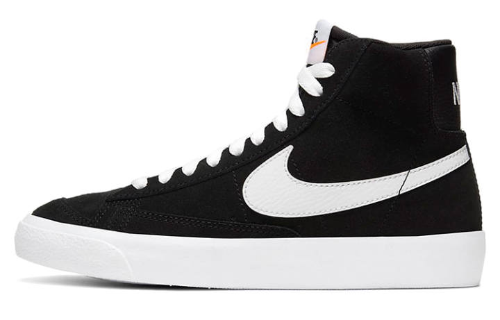 Nike Nike Blazer '77 Suede Mid top Skateboard Shoes Black White Unisex