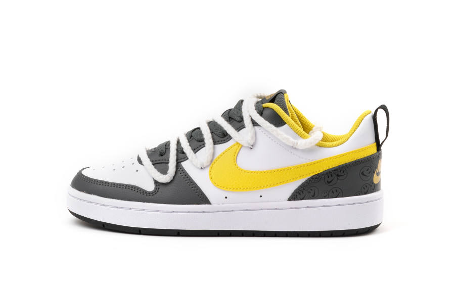 Nike Nike Court Borough Low 2 SE Cushioning Abrasion Resistant Low top Kids' Skateboarding Shoes Dark Gray Teenagers