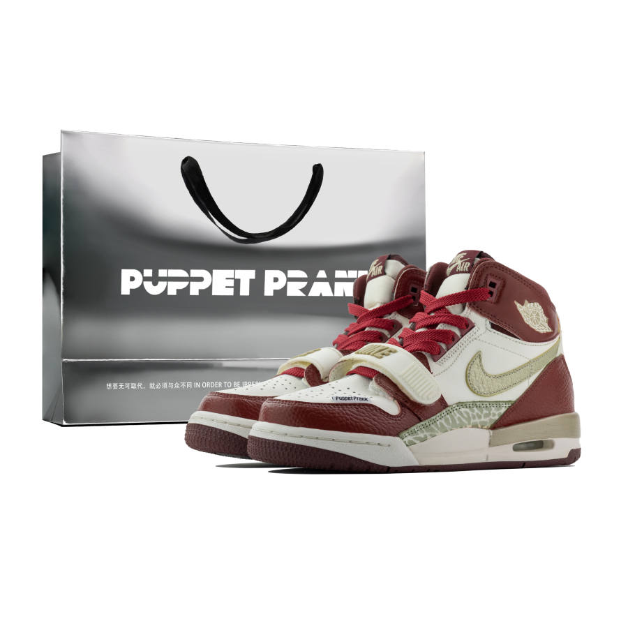 Jordan Jordan Legacy 312 Slip Resistant High top Children's Basketball Shoes Red White Teenagers