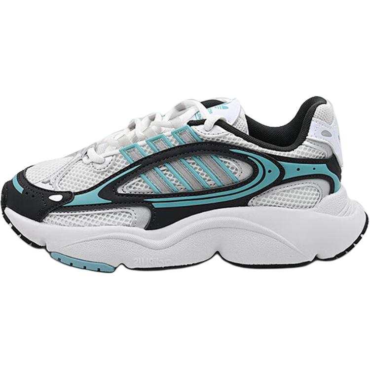 Adidas Originals Ozmillen Slip Resistant Cushioning Rebound Breathable Low top Kids' Running Shoes White Blue Black