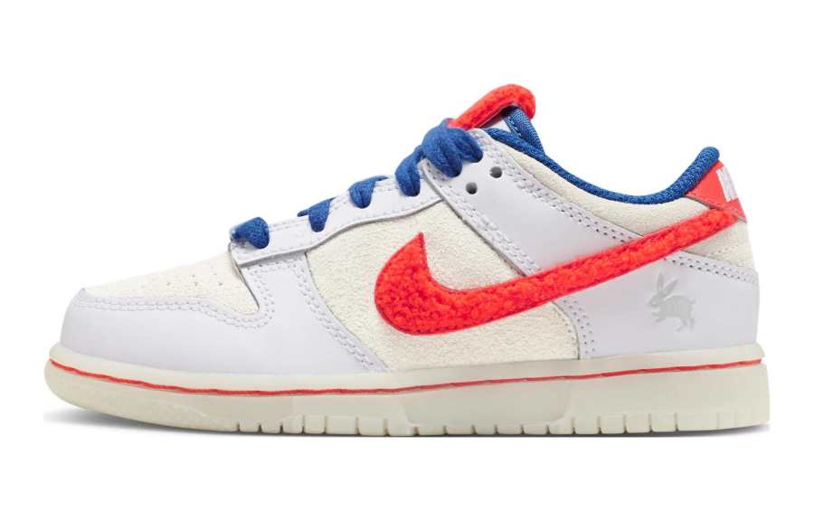 Nike Nike Dunk 'Year Of The Rabbit Slip Resistant Cushioning Abrasion Resistant Low top Skateboard Shoes White Kids'