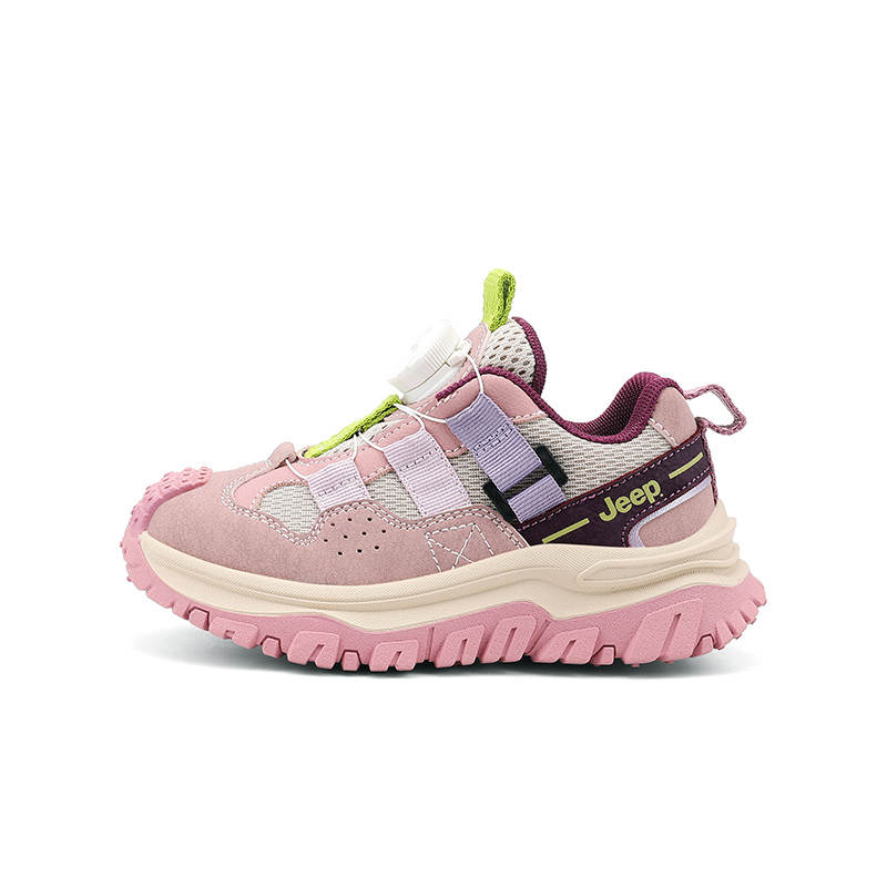 Jeep Synthetic Leather Low top Kids' Running Shoes Pink Purple Kids'