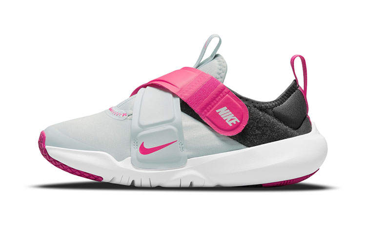 Nike Nike Flex Advance Casual Slip Resistant Abrasion Resistant Low top Kids' Running Shoes Gray Pink Kids'