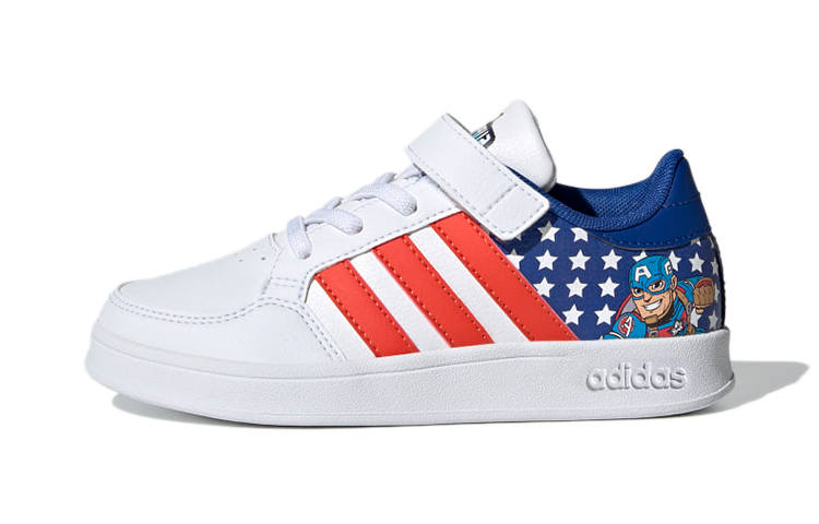 Adidas Neo Breaknet Low top Skateboard Shoes White Red Children Aged 3 7 Years Old